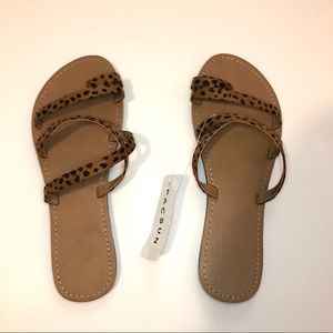 NWT cheetah sandals